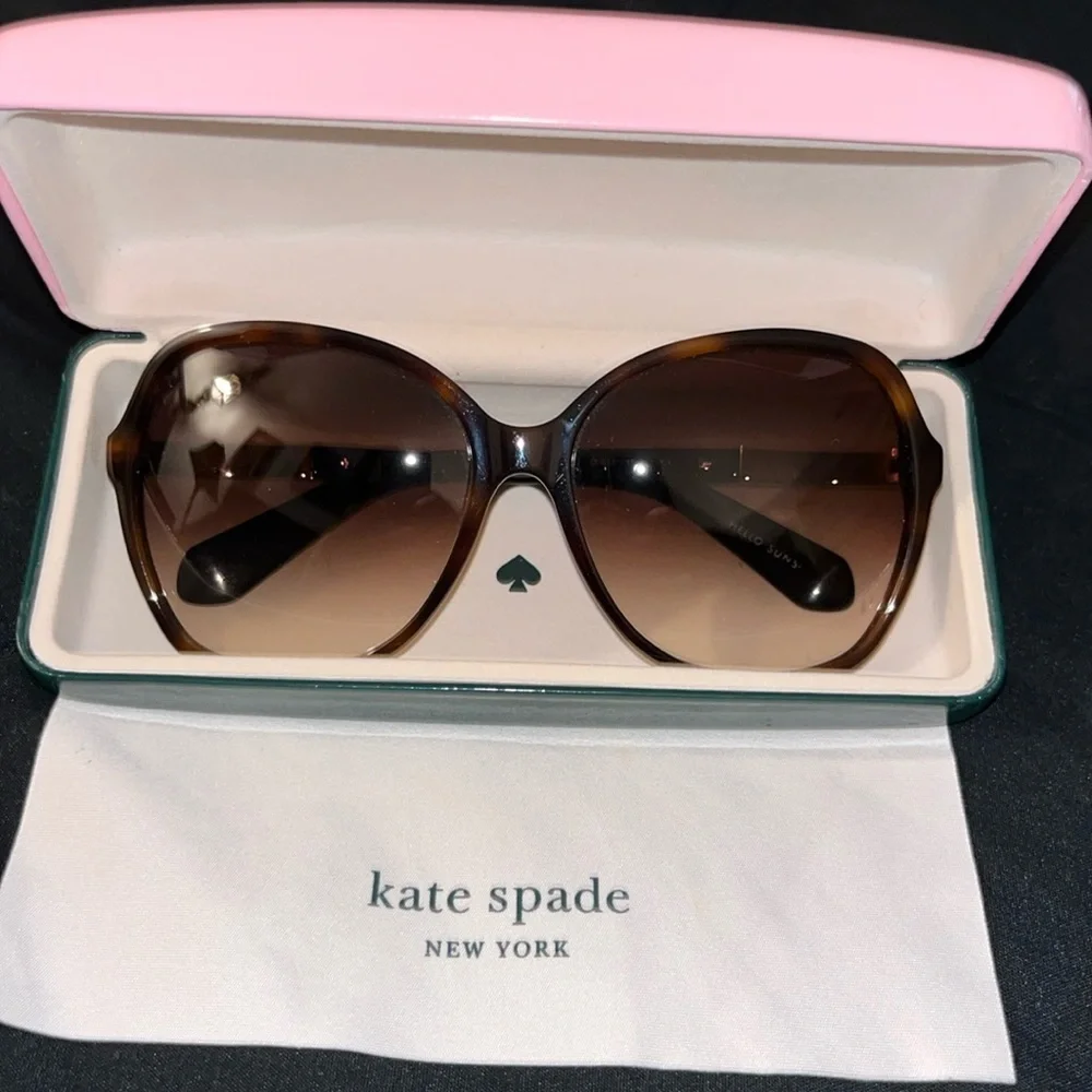 Kate Spade Jolyn brown tortoise shell sunglasses - Picture 3 of 11